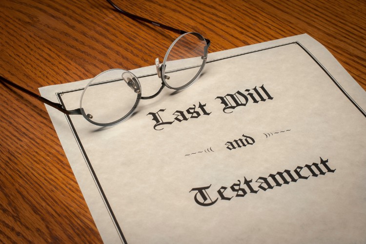 Close-up of a Last Will and Testament form, representing estate planning and legal arrangements